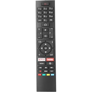 Ct-8557 Rc43157 Télécommande Compatible Avec Toshiba Tv 24Wa2063Da 32Wa2063Da 43Ua2063Da 49Ua2063Dg 50Hak6151 55Ua2063Dg 58Ua2063Dg 65Ua2063Dg Remplacement Contrôleur Avec Netflix Et Youtube Boutons - Neuf