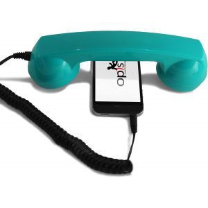 Opis 60S Micro - Combin&eacute; Telephone Portable/&Eacute;couteurs Filaire/Casque Audio En Forme Combin&eacute; T&eacute;l&eacute;phonique Compatible Avec Iphone Avec Lightning (Adaptateur Inclus) (Turquoise) - Neuf