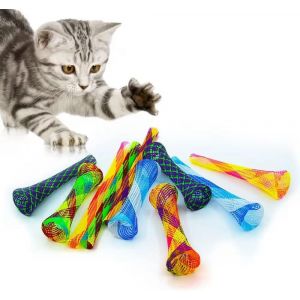 Subzonal-Lot De 30 Tubes À Ressort Pour Chat, Jouet Interactif Pour Chat D'intérieur, Bobine En Plastique Colorée Sans Bpa Pour Chatons Pour Taper, Mordre, Chasser (Couleur Aléatoire) - Neuf