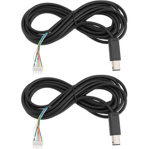 Kyaoayo-Lot De 2 Câbles De Réparation De Rechange Pour Console De Jeu 10 Pieds 3 M Avec 6 Broches D'en-Tête Compatibles Avec Nintendo Compatibles Avec Le Contrôleur Gamecube Gc Ngc - Neuf
