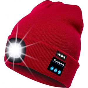 Eryi-Led Bluetooth Bonnet Lumineux, Rechargeable Usb Rechargeable Musical Running Chapeau Ultra Lumineux 4 Led Lampe Étanche Utilisation Lumière Pour Ski Randonnée Camping Vélo - Neuf