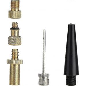 5pcs Valve Adaptateur Set Dunlop Presta Schrader Valve Adaptateur Vélo Pompe À Air Gonflage Aiguille Buse Kit - Neuf
