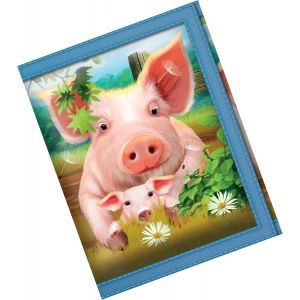 TRAHOO-Portefeuilles L'Enclos des Cochons de Deluxebase. Porte Monnaie Homme Ferme 3D Lenticulaire, Pi&egrave;ces, Billets & Cartes.Illustration sous Licence de L'Artiste renomm&eacute; Michael Searle - Neuf