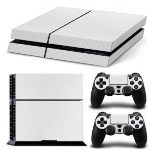 Console En Fibre De Carbone Skin Autocollant Wrap Contr&ocirc;leur Housse En Vinyle Anti-Poussi&egrave;re Autocollant Poign&eacute;e De Protection Pour &Eacute;tui Pour Coque Pour Ps4 - Neuf