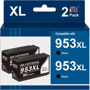 ERYI-Cartouches D'Encre 953Xl Noir Compatible Pour Hp 953 Xl Pour Hp Officejet Pro 7740 7720 8720 8730 8710 8210 8218 8740 8715 8725 8718 8728 730, Pack De 2 - Neuf