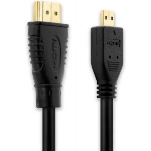 Micro HDMI Cable Type D 3m Compatible with Panasonic Lumix FZ1000 II FZ2000 FZ300 GX9 GX80 GX8 LX100 LX15 TZ100 TZ90 TZ95 TZ80 TZ70 G90 DC-FZ82 HC-V777 HC-VXXX15 f1-r P-CHEU15 Cable 1.4 HDMI Cable - Neuf