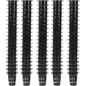 ERYI-100Pcs Panier De Plantation Hydroponique, 3.4Cm Plastique Panier Plante Aquatique Pour Culture Hydroponique Aéroponique, Plantation De Fleurs, Jardinage, Pot De Culture De Légumes(Noir) - Neuf