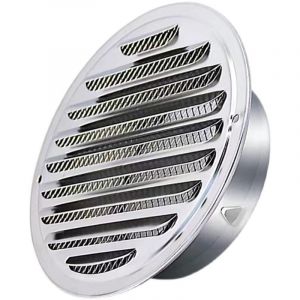 Grille d'aération ronde pour tuyau d'échappement 120 mm, hotte de sortie d'air, grille d'extraction d'air ronde, hotte d'extraction de fumée avec moustiquaire - Neuf