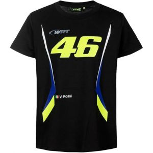 T-Shirt Valentino Rossi Vr46 Wrt Line,Enfant, Noir - Neuf