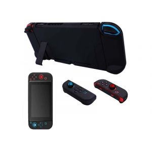 &Eacute;tui De Protection Pour Nintendo Switch Avec Coques Joy-Con - Noir - Neuf