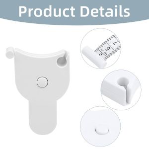 Abs Soft Tape Measure For Fitness And Ergonomic Design Plastic Body Measurement One Hand Use Chest Waist Leg Compact Ergonomic (White) - Neuf