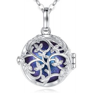 Collier Bola De Grossesse Pour Femme Enceinte,Collier Arbre De Vie Pendentif Bola Mexicain Pour Femme,Cadeau Pour Future M&egrave;re Bijoux,Cha&icirc;ne 114 Cm + 76cm - Neuf