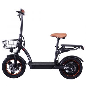Trottinette &Eacute;lectrique Geleipu C14 Avec Si&egrave;ge, Moteur 500w, Batterie 48v 17,5ah, Pneus 14 Pouces, Vitesse Maximale 25km/H, Autonomie 100km, Freins &Agrave; Disque Avant Et Arri&egrave;re, Double Suspension - Neuf