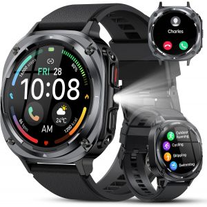 Ulteronixshop-Montre Connect&eacute;e Homme, Cadeau Saint Valentin pour Homme,1.45"" HD, Fitness Smartwatch avec Appels Bluetooth,114+ Sport, Suivi Fr&eacute;quence Cardiaque, Sommeil & Podom&egrave;tre, &Eacute;tanche IP68, pou - Neuf