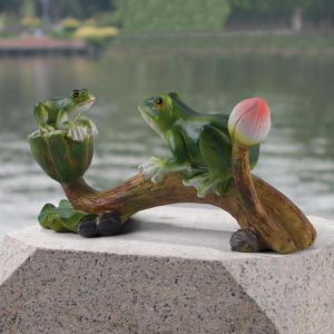 Statue De Jardin En Forme De Grenouille, Figurine Décorative Pour Paysage - Neuf