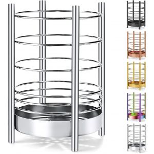 Eryi-Porte-Ustensiles De Cuisine Pour Comptoir De Cuisine,Pots À Ustensiles En Acier Inoxydable,Organisateur De Rangement Pour Ustensiles,Porte-Ustensiles De Cuisine,Nettoyage Facile (Argent/ 7,4''x5 - Neuf
