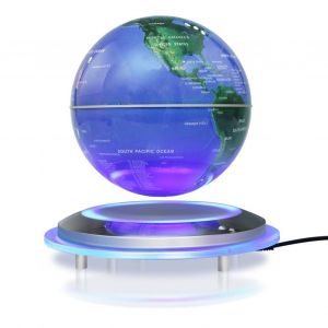 Globe flottant a levitation magnetique, boule auto-rotative de 6 pouces, LED anti-gravite, carte du monde de la Terre - Neuf