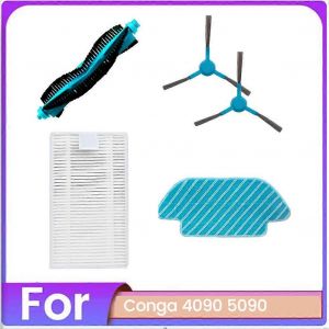 5PCS aspirateur brosse filtre et chiffon de vadrouille ensemble pour conga 4090 5090 accessoires d'aspirateur re - Neuf
