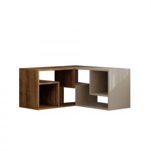 Meuble TV modulable en bois "Glis" - 145 x 35 x 44 cm - Beige - Neuf