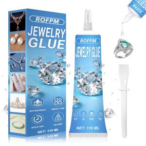 Mevronisshop-Colle &Agrave; Bijoux Extra Forte 110 Ml - &Eacute;tanche - Colle &Agrave; Bijoux - Colle Transparente &Agrave; S&eacute;chage Rapide - Rhinestone Glue - Pour Bagues, Textiles, Boucles D'oreilles, Perles, Peinture Diamant - Neuf