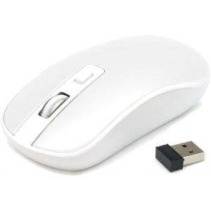 KALANKA-65421 Souris sans Fil 2,4 GHz pour Ordinateur avec Nano Récepteur USB et Sensibilité Réglable Jusqu¿à 1600 DPI portée du Signal Jusqu¿à 10 m Technologie Optique - Blanche - Neuf