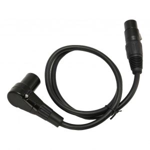 Câble coudé XLR mâle à femelle pour mélangeur de haut-parleur de microphone 2,5 pieds - Neuf