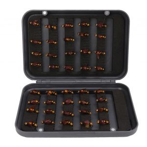 Leurre De Pêche À La Mouche 40pcs Avec Boîte De Rangement Appât Artificiel De Pêche En Acier Inoxydable Pour Les Amateurs De Pêche En Plein Air - Neuf