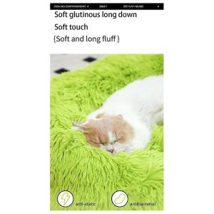 Nid Pour Animaux De Compagnie Doux Et Long En Peluche,Nid Chaud Pour Chien,Lit De Maison,Nid Triangulaire Super Doux En Forme De Lit P - Neuf