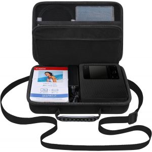 Canon Selphy CP1500 Compact Photo Printer Suitcase Portable Bluetooth Instant Print Camera Storage Bag Net Bag for Photo Paper Cable Zink,Z-black+interior Black,Travel Adapter - Neuf