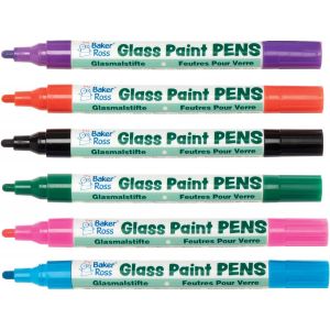 Ax935 Feutres De Peinture De Verre En Couleurs De L'arc En Ciel - Paquet De 8, D'art Pour Enfants, Stylos De Peinture Pour Enfants, Fournitures D'art Et D'artisanat, Arc-En-Ciel - Neuf