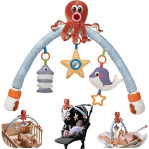 Subzonal-Arche De Jeux B&eacute;b&eacute; Voyage Pour Poussette,Suspendre Hochet Jouets Cadeaux Pour Tout-Petits,&Eacute;veil De Jeux B&eacute;b&eacute; Jouets Avec Son,Arche D'activit&eacute;s Multi Supports Pour B&eacute;b&eacute; Si&egrave;ge De Voiture Berce - Neuf