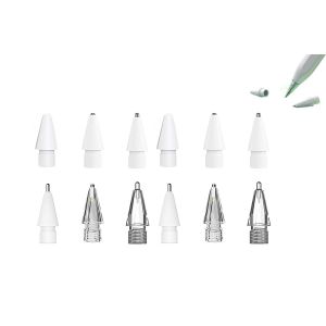 12 pointes de rechange pour Apple Pencil 1re et 2e g&eacute;n&eacute;ration avec bo&icirc;tes de rangement - Neuf