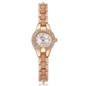 Lvpai Femmes Dame &Eacute;l&eacute;gante Quartz Analogique Montre Robe Ronde Bijoux Montre-Bracelet (Or Rose + Blanc) - Neuf