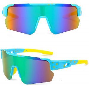 Kalanka-Lunette De Soleil Sport Polarisée, Lunettes De Cyclisme Homme Femme Cyclisme Lunette Protection Uv400 Lunette De Soleil Pour Course À Pied Cyclisme Pêche Conduite Golf Ski - Neuf