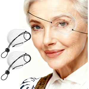 Jgd-Lot De 2 Masques Poreux Transparents Ventil&eacute;s En Plastique Avec Corde T&eacute;lescopique, Cache-?il Poreux Respirant - Neuf