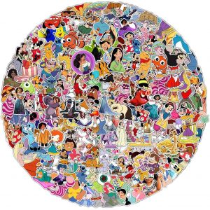 Autocollants De Princesse, Lot De 200 Dessin Animé Sweet Princess, Autocollants Décoratifs Mignons Anime Vsco Imperméables En Vinyle Pour Ordinateur Portable, Skateboard, Voiture, Enfants Et Filles - Neuf