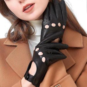 Vintage &Eacute;cran Tactile Italiens En Peau D'agneau De Conduite Des Gants Pour Les Femmes, Non Doubl&eacute;s Doux, De Qualit&eacute;, De Taille Moyenne, Design &Eacute;l&eacute;gant - Neuf