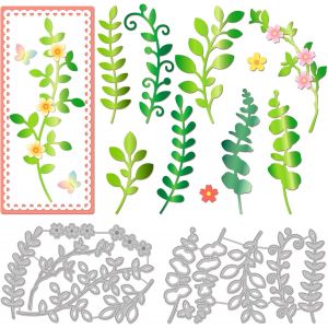 Matrices De D&eacute;coupe De Branches De Feuilles Pour Bricolage Scrapbooking Branches M&eacute;talliques D&eacute;coupes Pochoirs De Gaufrage Mod&egrave;le Pour La Fabrication De Cartes En Papier - Neuf