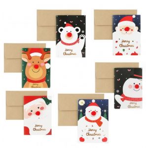 6 Cartes de V?ux, d'une &Eacute;ponge Boule de No&euml;l Accessoires, le Bronzage des Cartes de V?ux, de cr&eacute;ation de Cartes de V?ux, des B&eacute;n&eacute;dictions de Santa - Neuf