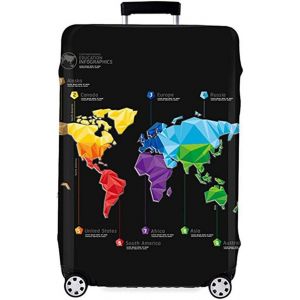 KALANKA-Store Housse de Valise 18-32 Pouces Fibre de Charbon de Bambou Luggage Cover en Polyester Clear Voyage Luggage Trolley Case Cover Protector - Neuf