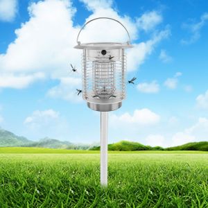 Hjlian Lampe Led Solaire En Acier Inoxydable Pour Jardin Et Pelouse (Argent) - Neuf