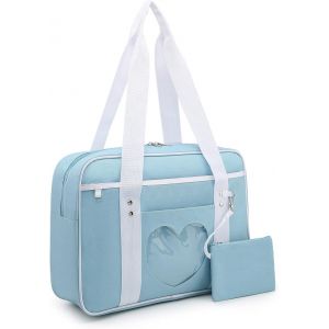 RFCBC-Ita Sac Sac en Forme de Coeur Dames Sacs à bandoulière Sacs d'école Japonais Kawaii Sac à Main JK Grand Sac à Main Anime Sac à Main Comique - Neuf