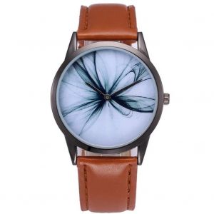 &Agrave; La Mode Simple Unisexe Hommes Femmes Casual Pu Bracelet En Cuir Quartz Analogique Montre (Marron) - Neuf