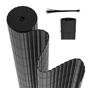Canisse En Pvc Occultant Cloture, Pour Le Jardinet Balcon Cl&ocirc;ture Brise-Vent, Intimit&eacute;, Avec Serre-C&acirc;bles Gris 160 X 800cm - Neuf