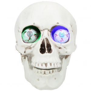 Tete De Mort Lumineuse Et Horrifiante, Accessoire Decoratif Pour Halloween, Pour Maison Hantee - Neuf