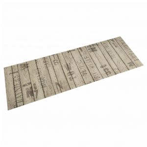 Tapis De Cuisine Lavable Moelleux Antid&eacute;rapant 150 X 45 Cm Design &Eacute;l&eacute;gant En Velours Gris Helloshop26 02_0056476 - Neuf