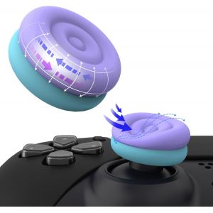 Capuchon Manette Pour Ps4/Ps5,Protection Joystick Pour Xbox Series X/S,Capuchon Joystick Pour Xbox One/Elite Series 2,Capuchon Stick Analogique Pour Switch Pro-Violet Clair & Bleu Aquatique - Neuf