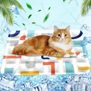 Tapis Rafraichissant Injection D'eau Pour Chien Et Chat,Tapis De Glace Auto-Refroidissant,Tapis De Refroidissement Pour Chiens Et Chats,40 X 50 Cm,M,Blanc - Neuf