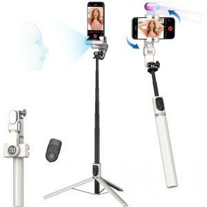 lbgwp60-Trépied De Téléphone Portable Pour Iphone Et Android Avec Suivi Automatique Du Vi , Rotation À 360°, Stabilisateur De Cardan Pour Smartphone Pour Enregistrement Vidéo, Trépied Avec - Neuf