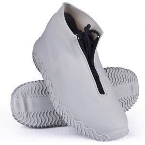 Couvre Chaussures Imperméables(Gris-Xl), Couvre Chaussures En Silicone Réutilisables Avec Semelle Renforcée Antidérapante Pour Les Jours Pluvieux Et Neigeux Pour Hommes, Femme - Neuf